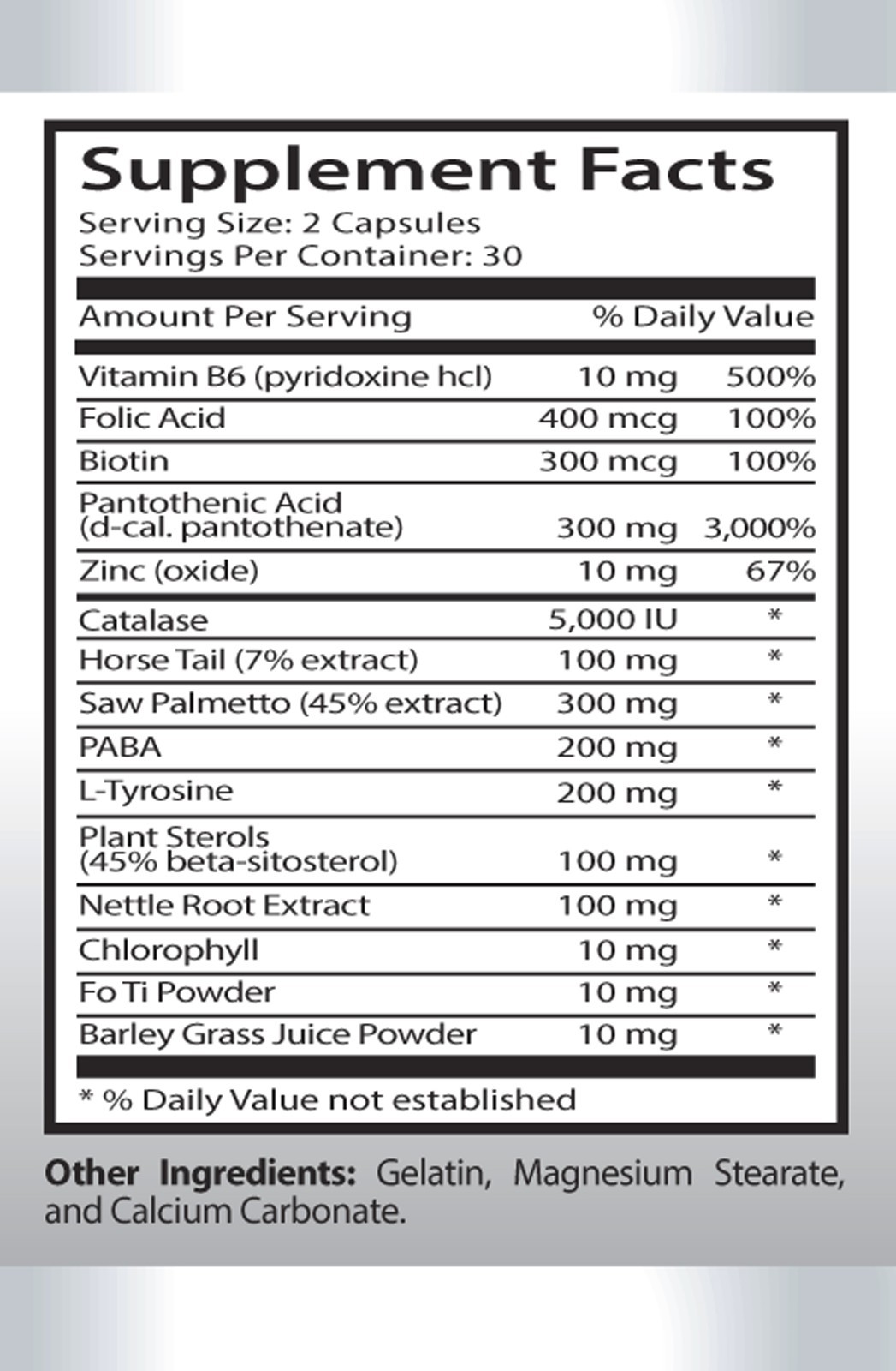 Hair supplements – ANTI GRAY HAIR FORMULA – immune support herp – 1 Bottle