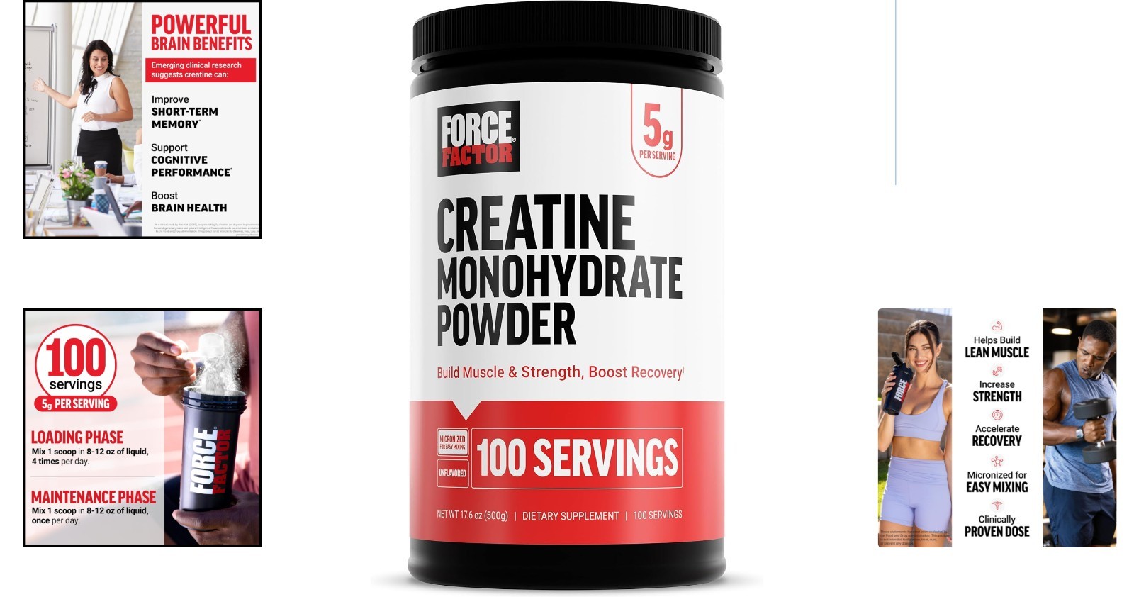 High-Quality 500g Creatine Monohydrate Tub – Boost Strength, Recovery, and Focus