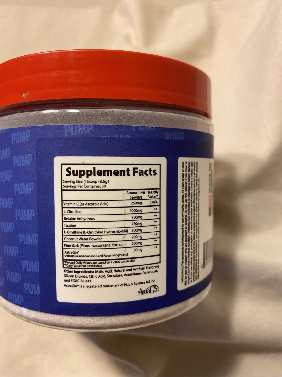 Campus Protein Pump Pre Workout Peach Green Apple Blue Jolly Candy Epx 10/26