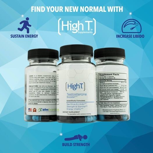 High T Testosterone Booster Supplement, 60ct.