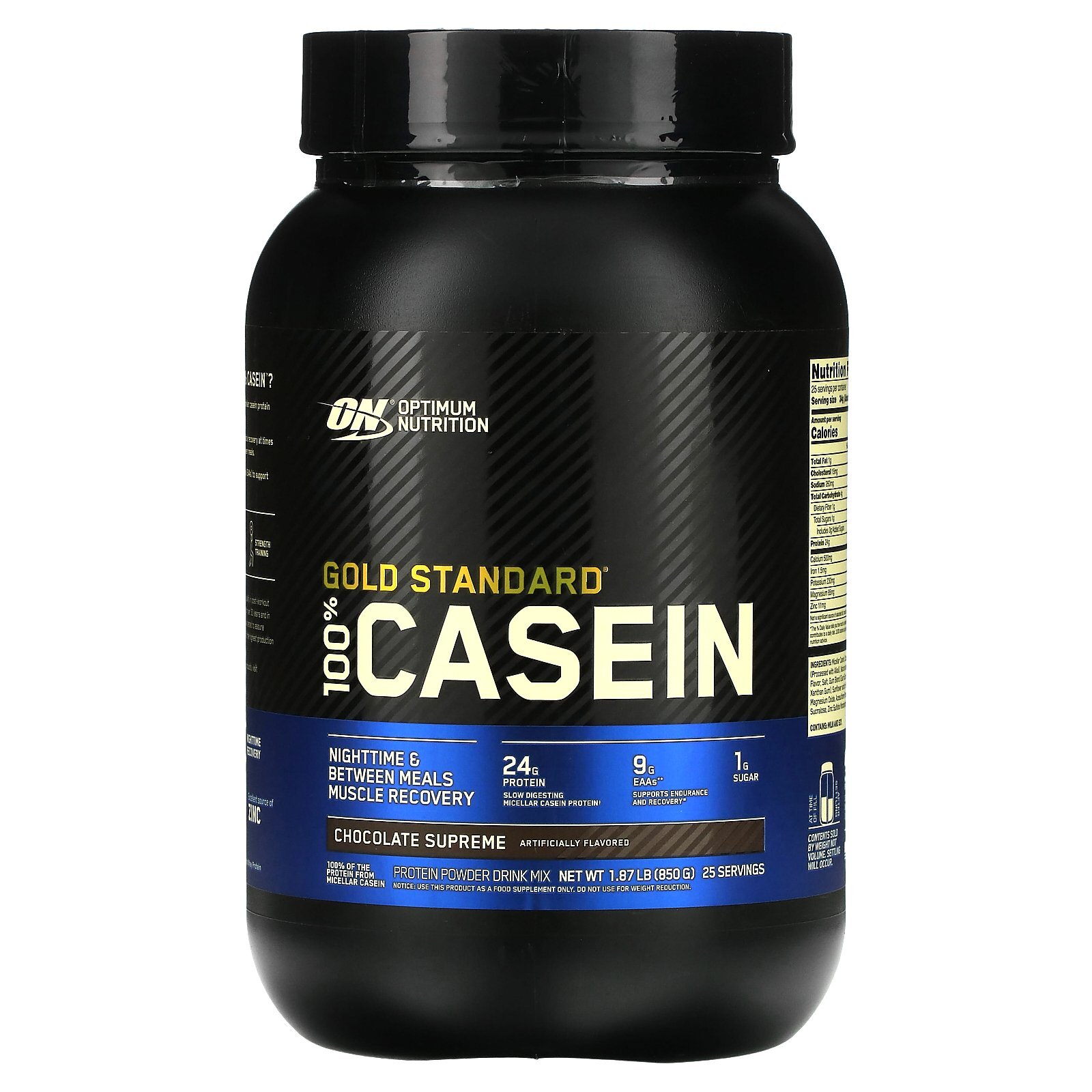 Gold Standard 100% Casein, Chocolate Supreme, 1.87 lb (850 g)