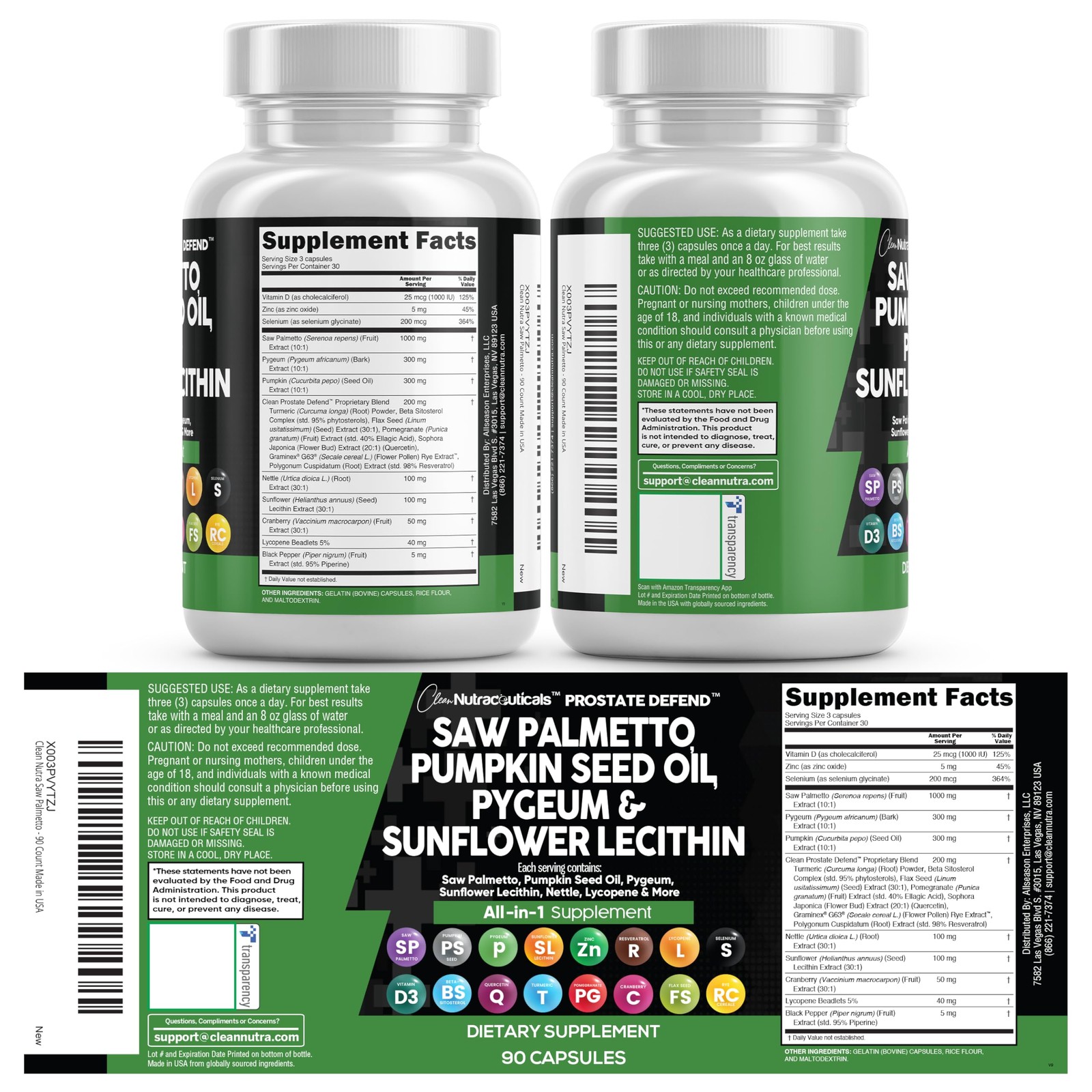 Clean Nutraceuticals Saw Palmetto Pumpkin Seed Oil 90 Count (Pack of 1)
