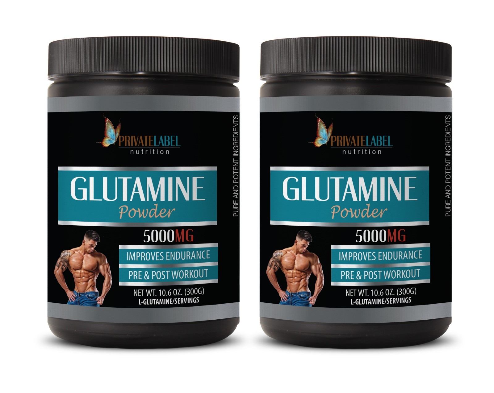 Fat Burner Powder – GLUTAMINE POWDER 5000mg – muscle mass gainer – 2 Cans