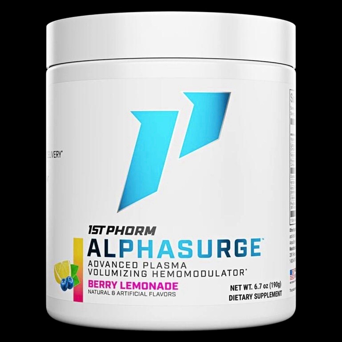 1st Phorm AlphaSurge Powder Dietary Supplement Berry Lemonade 6.7 oz (190g)