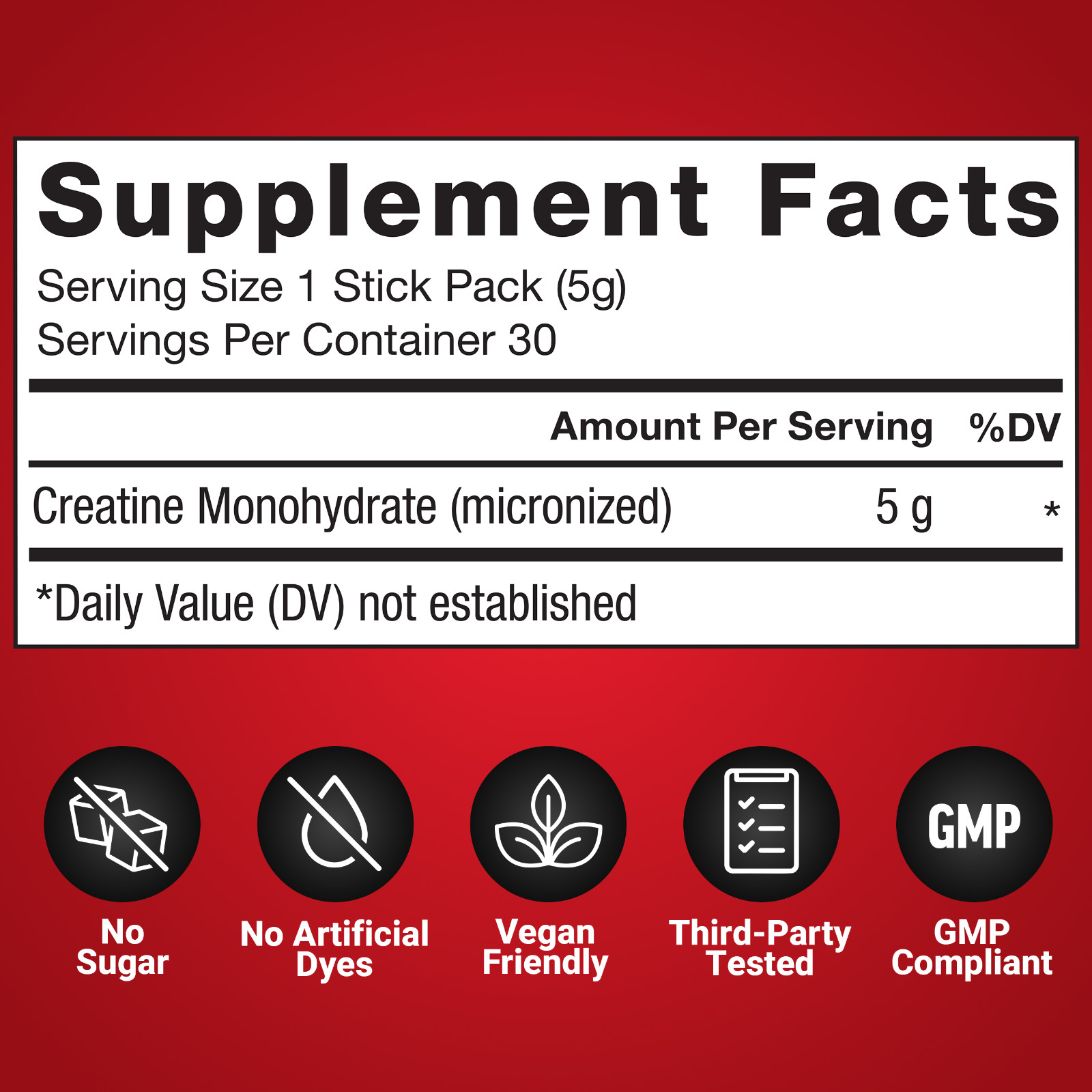 Force Factor Creatine Monohydrate 5g Micronized Powder Strength Recovery 30ct