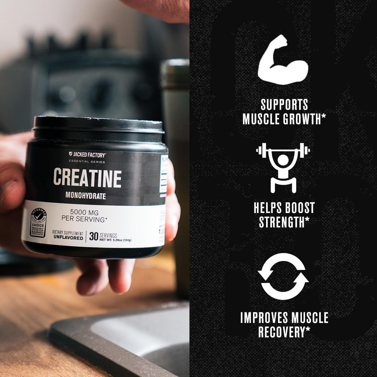 Creatine Monohydrate Powder 150G – 5G Daily Creatine Supplement for Men and Wome