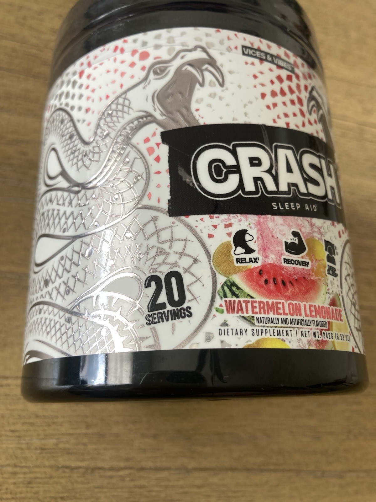 ProSupps Crash, Night-Time Sleep Aid Rest & Recovery Formula 20 Servings GABA
