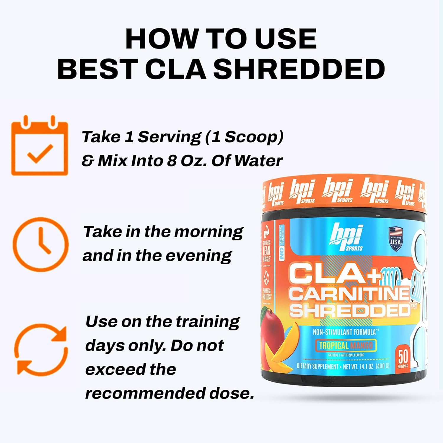 CLA + Carnitine Shredded – Convert Fat Cells into Energy and Supports Lean Muscl