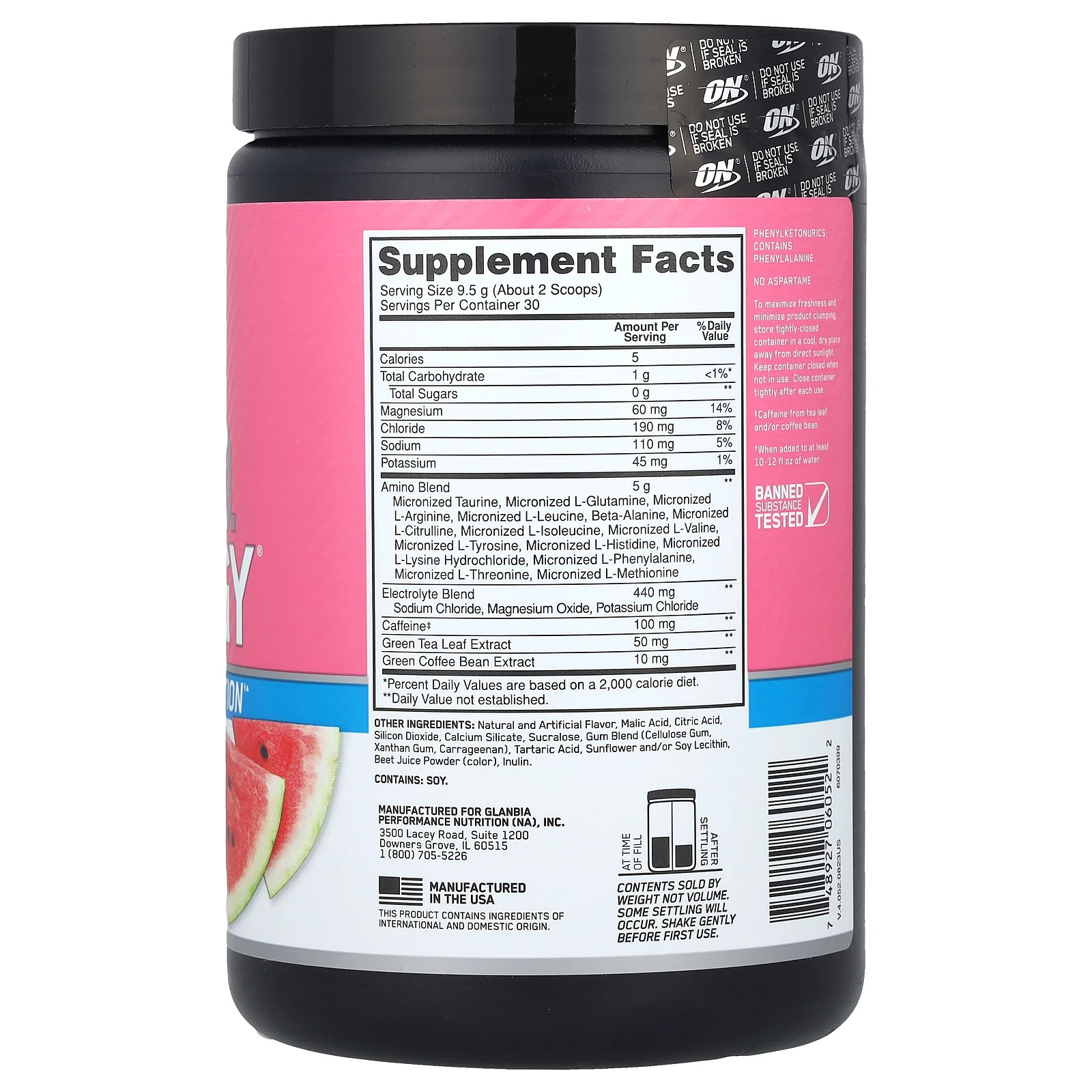 Essential Amin.O. Energy®, Watermelon Splash, 10.05 oz (285 g)