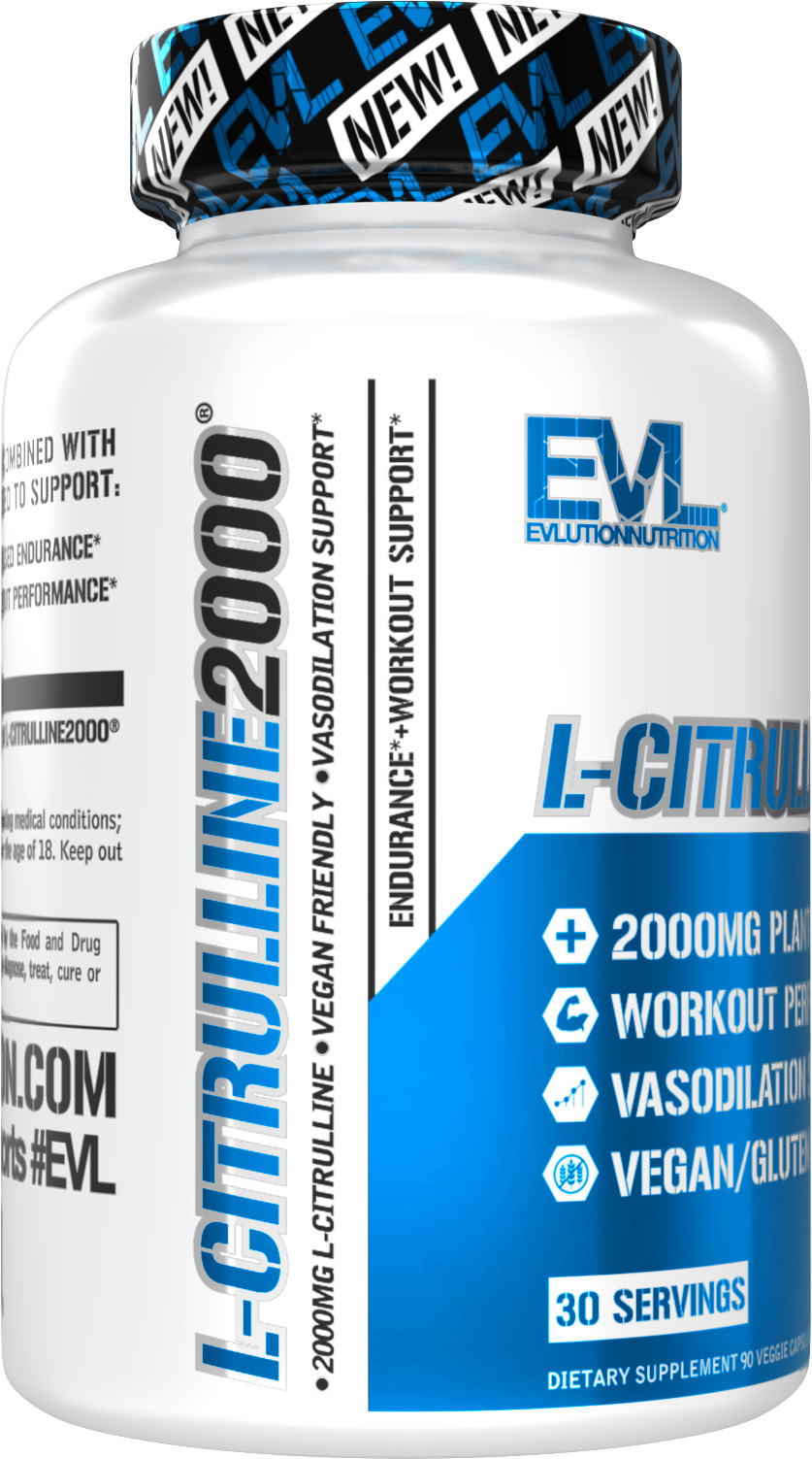 Evlution Nutrition L-Citrulline – Workout & Vasodilation Support – 30 Servings