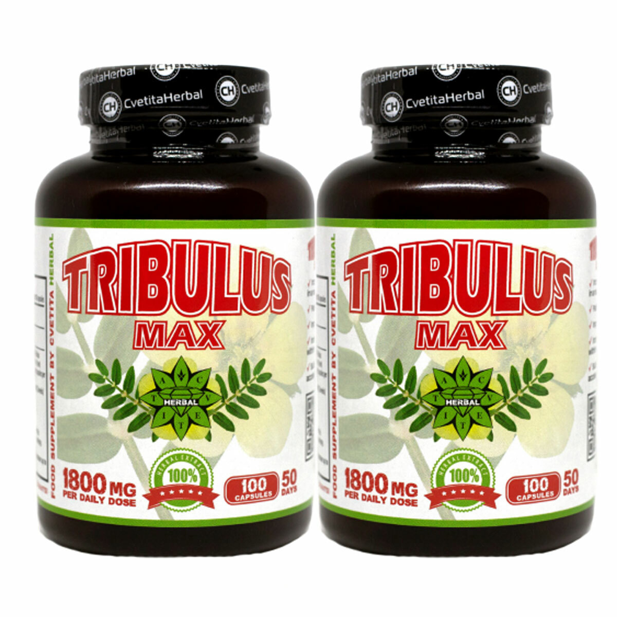 Tribulus terrestris Testosterone Booster Bulgarian Tribestan 2 x 100caps ⭐⭐⭐⭐⭐