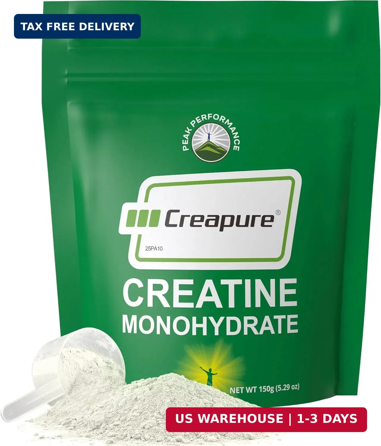 Creapure Creatine Monohydrate Powder. Ultra High Purity German Made Creatine wit