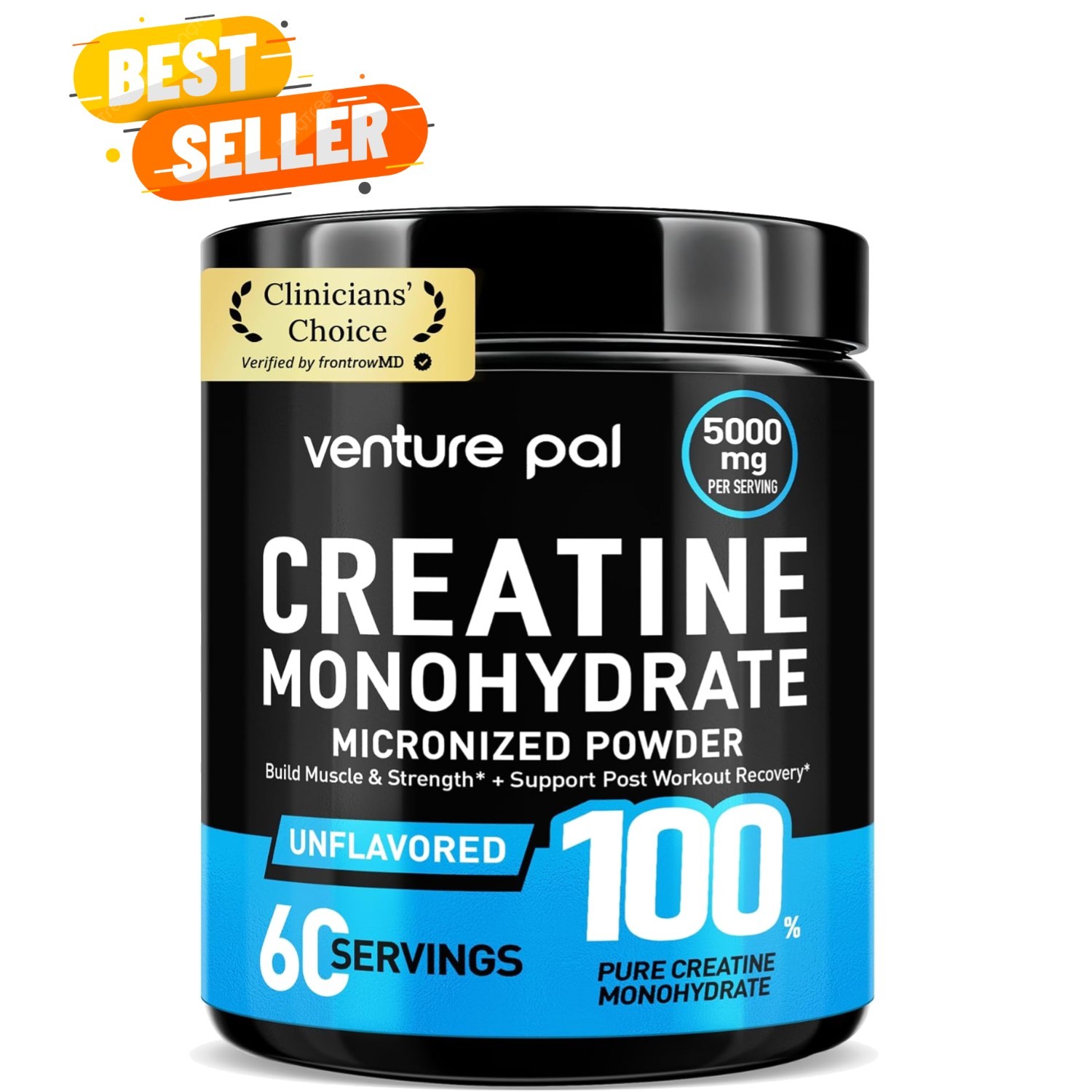 Unflavored Creatine Monohydrate – 13.4 oz, Gluten-Free & Keto-Friendly
