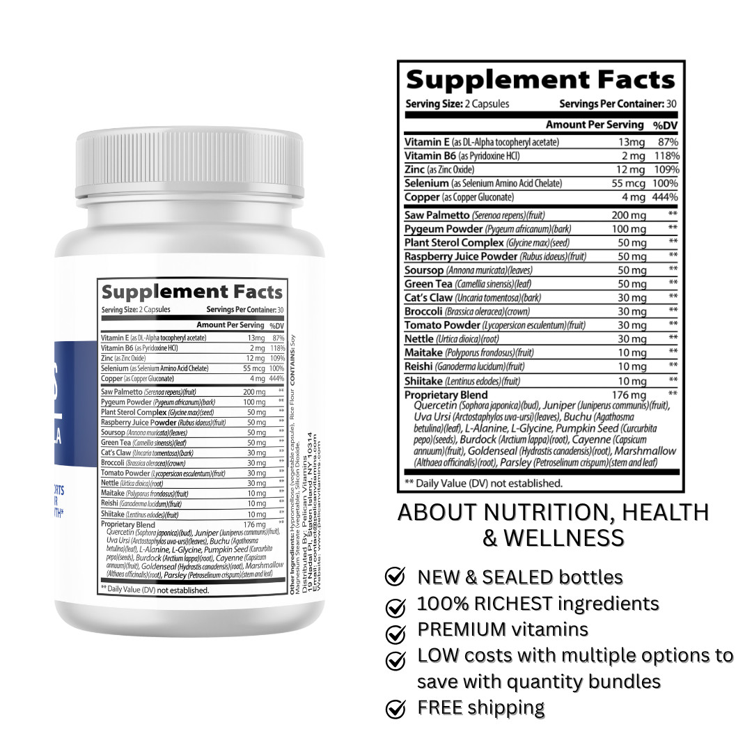 ProstaBliss- Prostate Support- 5 Bottles- 300 Capsules