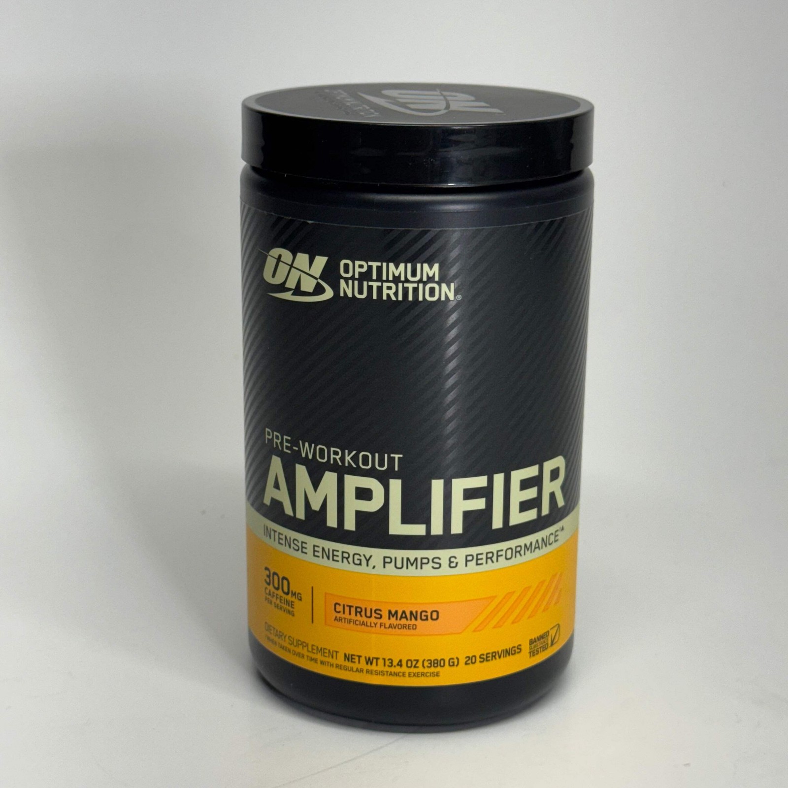OPTIMUM NUTRITION Pre-Workout Amplifier, Citrus Mango 13.4oz 20 Servings BB 11/2