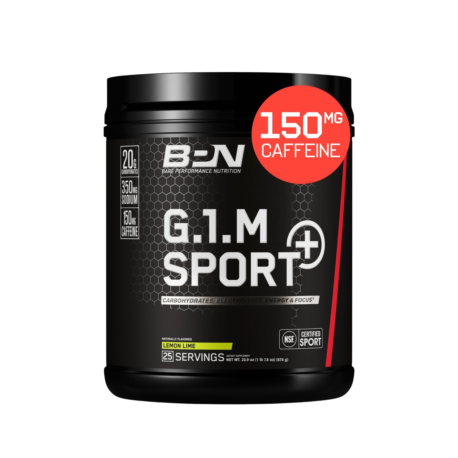 Endurance Pre-Workout Powder – Lemon Lime | 25 Servings | 20g Carbs, 150mg Caffe