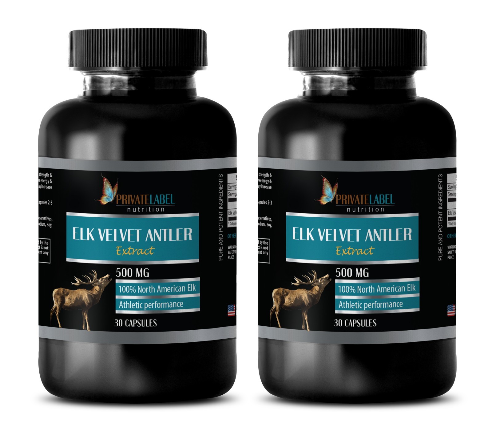brain support – Elk Velvet Antler 500mg – joint supplement -60 Capsules 2 Bottle