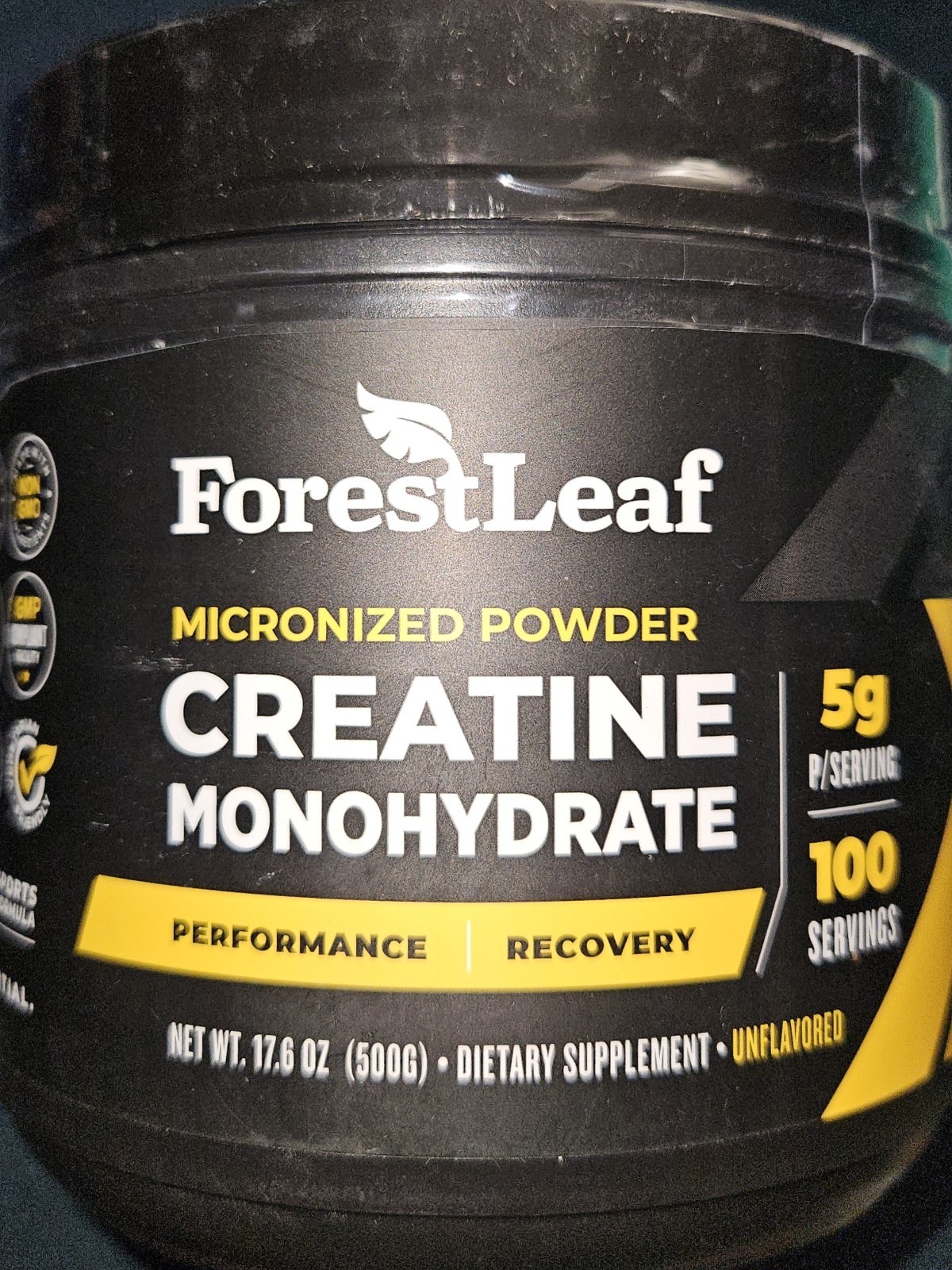 ForestLeaf Micronized Creatine Monohydrate Powder Muscle Growth Strength 100s