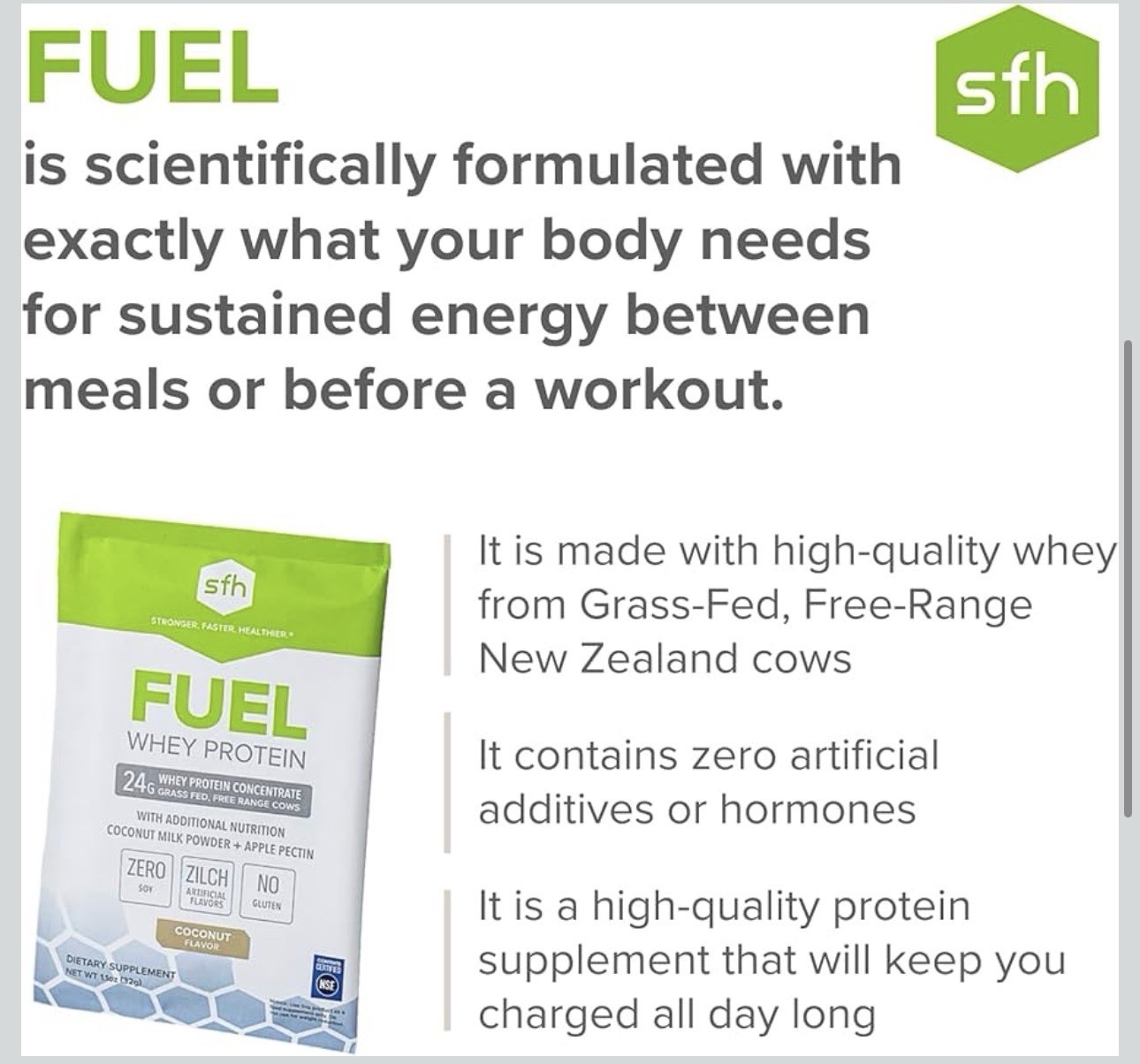 Fuel Whey Protein Powder Tasting Grass Fed Whey Mcts Fiber For Energy All