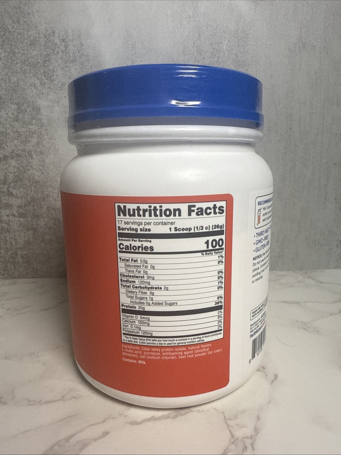 Nutricost Clear Whey Protein Isolate Powder (Tropical Punch) 1 LB – Whey Isolate