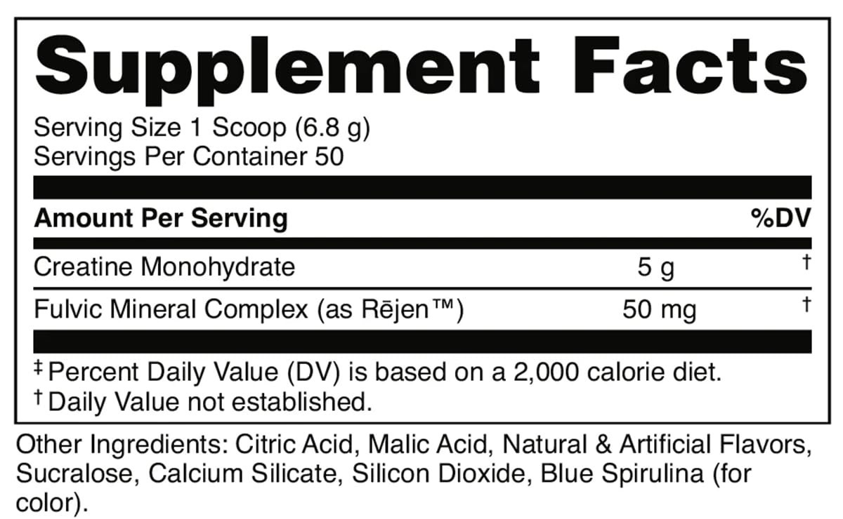 Blue Raspberry Creatine Monohydrate Powder – 5G Per Serving, 50 Servings, Easy M