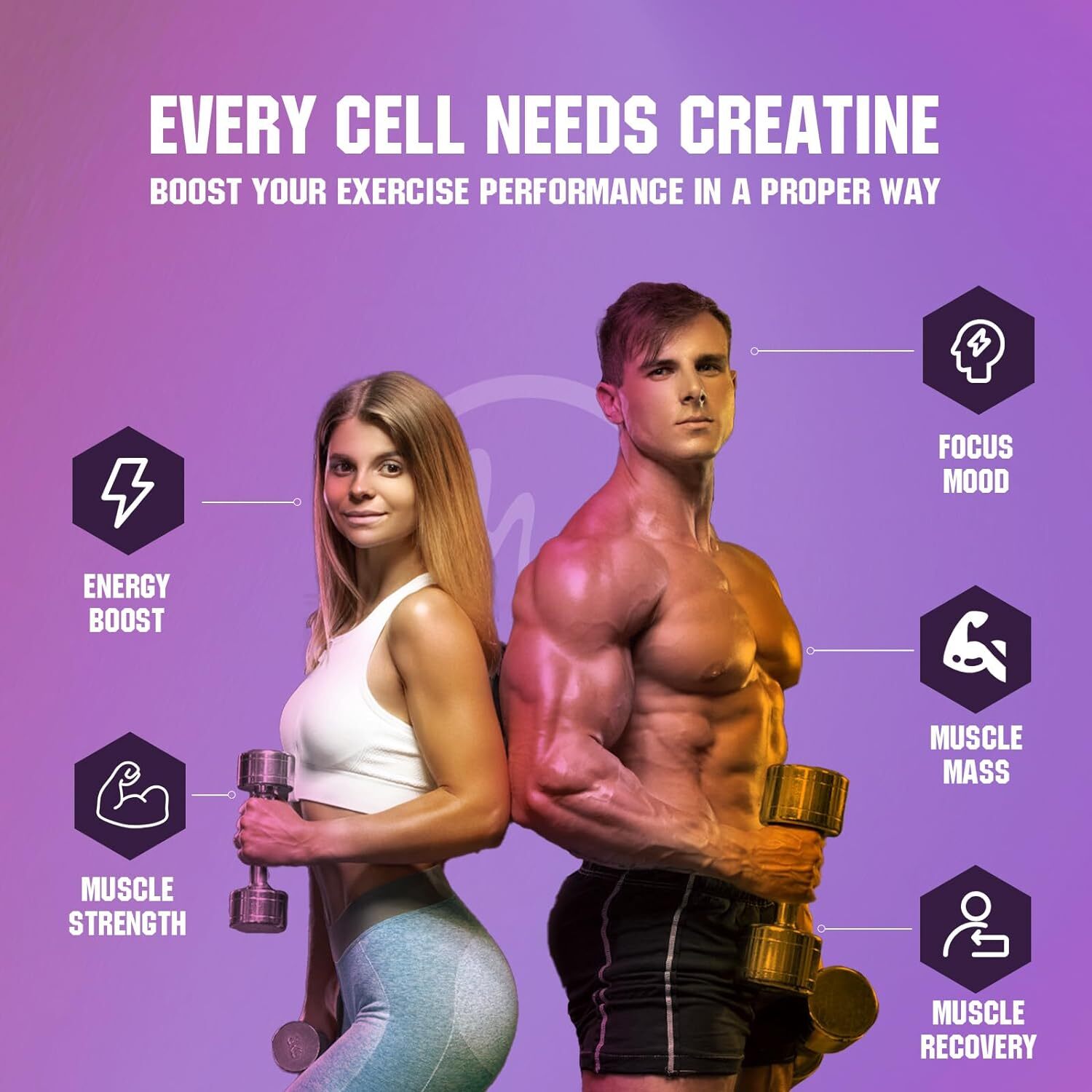 Creatine Monohydrate Gummies for Men & Women 180 CT – for Muscle Support