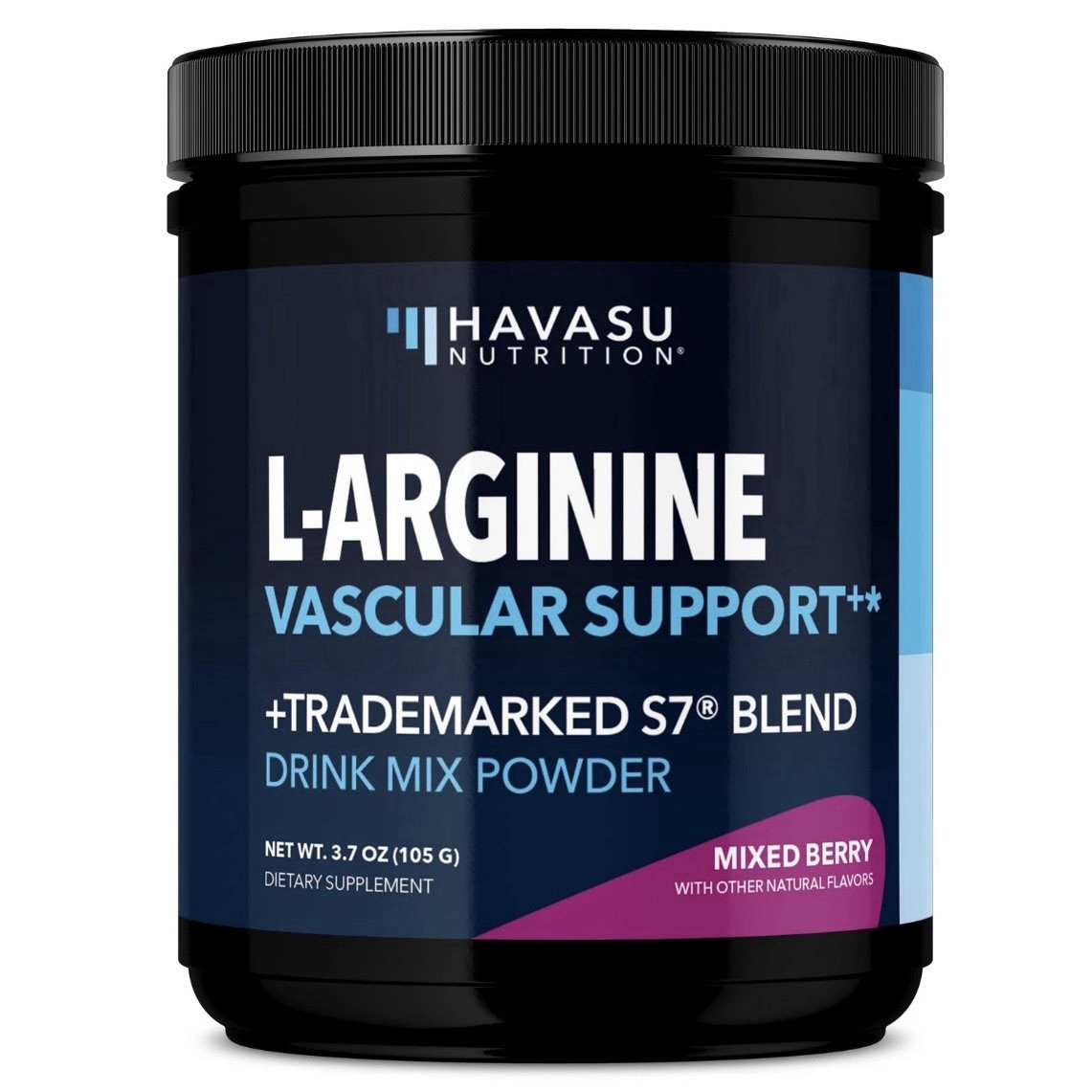 Havasu L-Arginine Powder – Mixed Berry Pre-Workout Nitric Oxide Boost 3.7 Oz