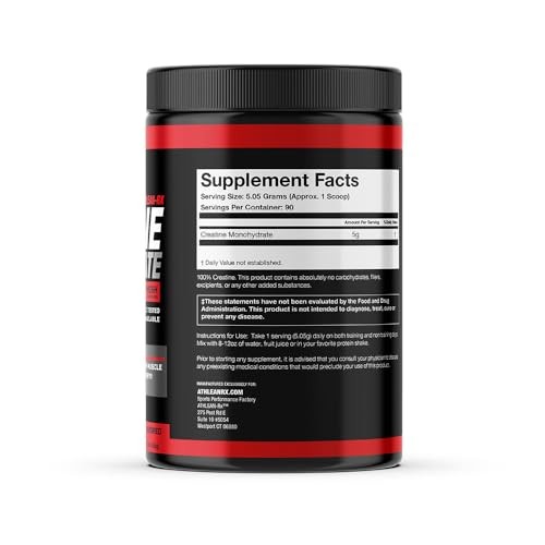 Creatine Monohydrate Powder 90 Servings Muscle Strength Power