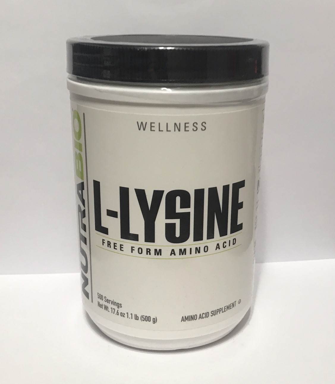 L-Lysine – Free Form Amino Acid – 17.6 oz (NutraBio)