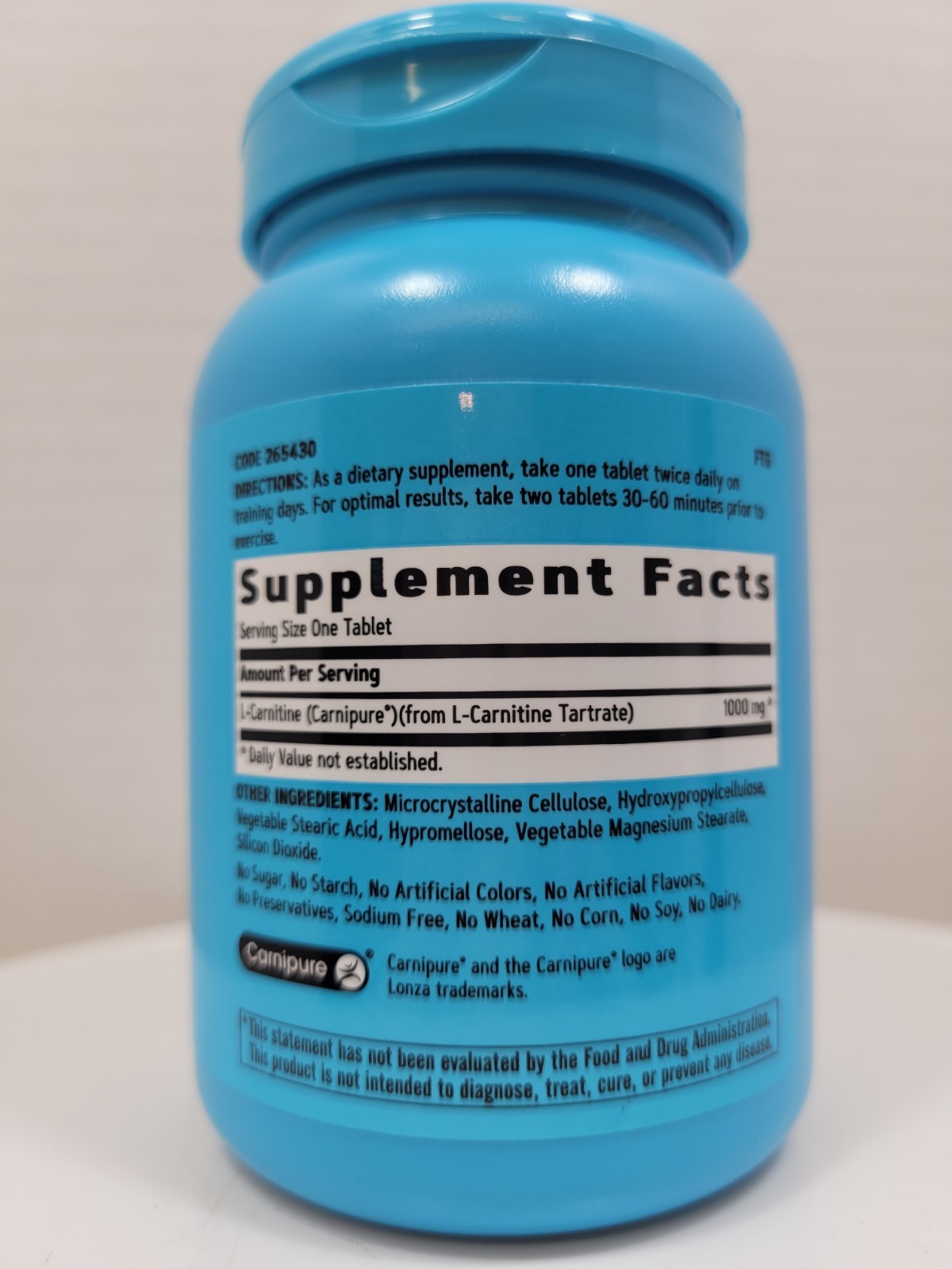 GNC Total Lean L-Carnitine 1000mg 60 Tablets Lean Muscles Exp. 12/2027