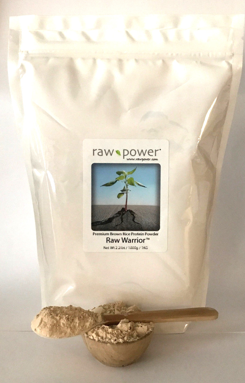 Raw Warrior Brown Rice Protein Powder (ONE KILO, 35.2 oz) premium, raw, organic