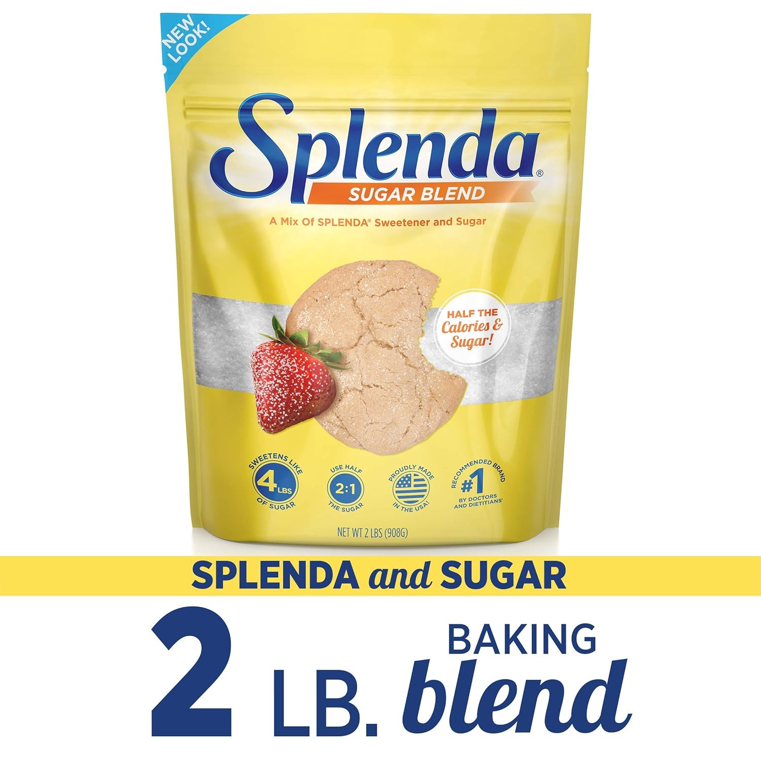 SPLENDA Low Calorie Sweetener for Baking Resealable Bag, 32 Ounce (Pack of 1)