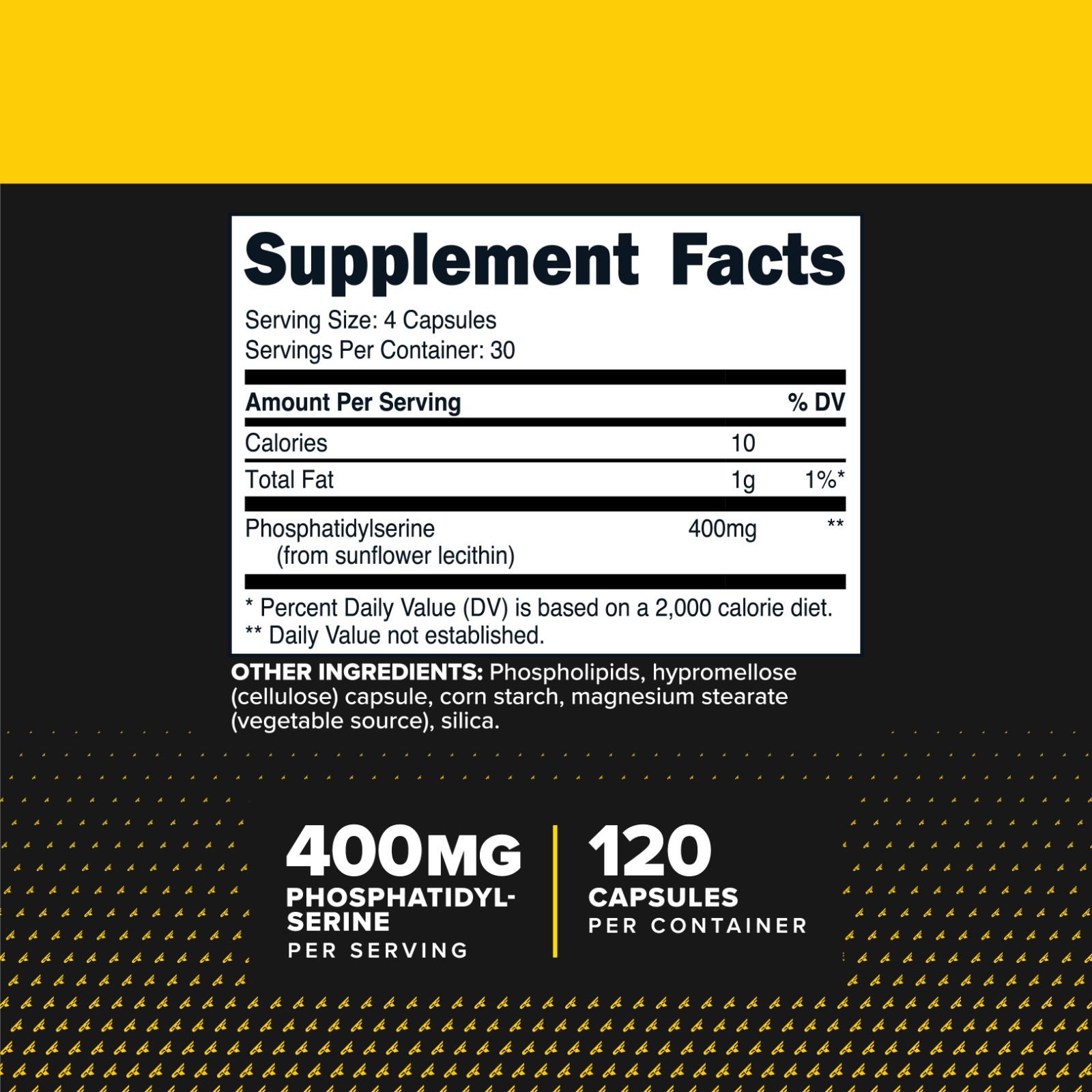 Primaforce Phosphatidyl Serine (400mg), 120 Capsules, 30 Servings