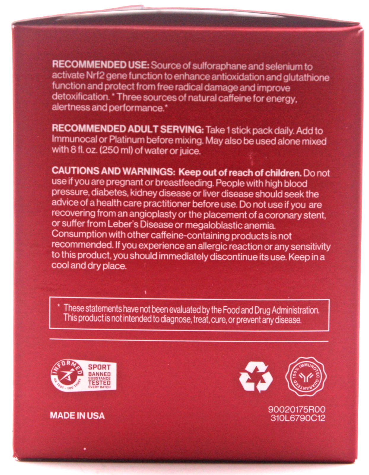 Immunocal Booster Energy Hibiscus Flavor, 30 Stick Packs, Exp 10/2027