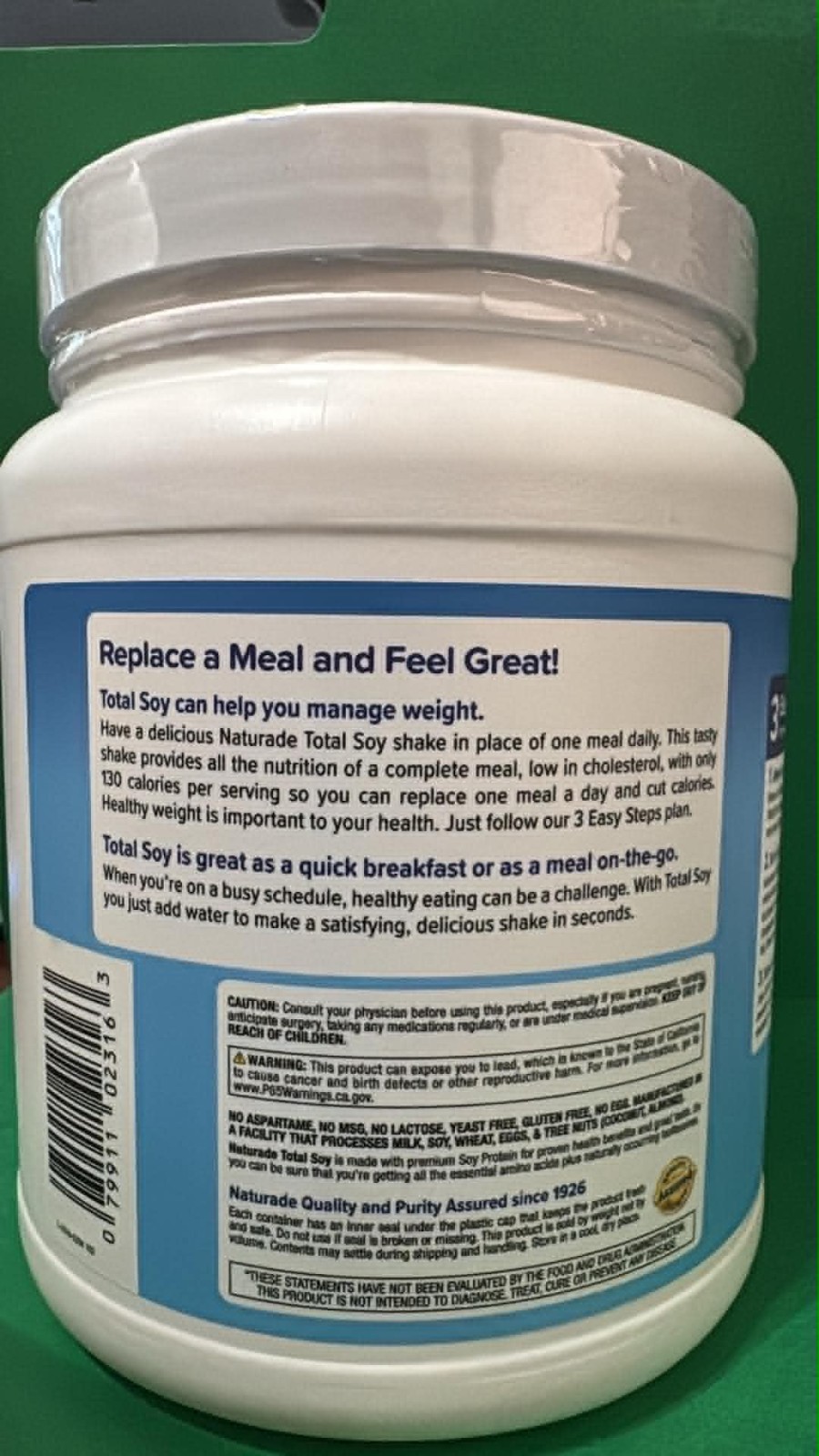 Naturade Total Soy Weight Loss Shake Vanilla 19 oz 540g Gluten-Free EXP:12/2027
