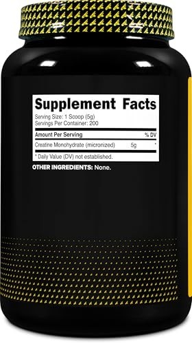 Creatine Monohydrate Powder Micronized 1 KG 200 Servings Unflavored Gluten Free