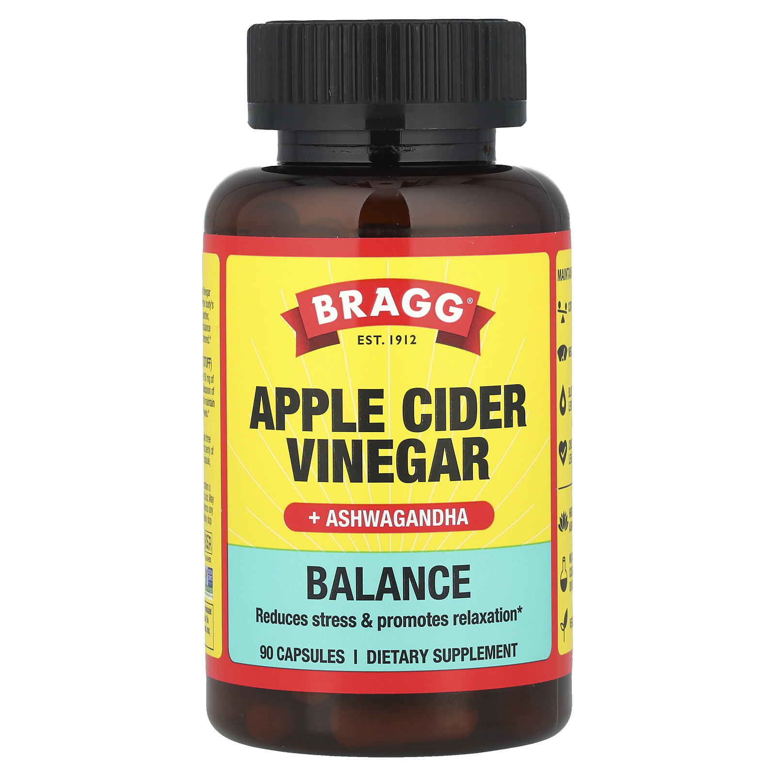 Apple Cider Vinegar + Ashwagandha, 90 Capsules