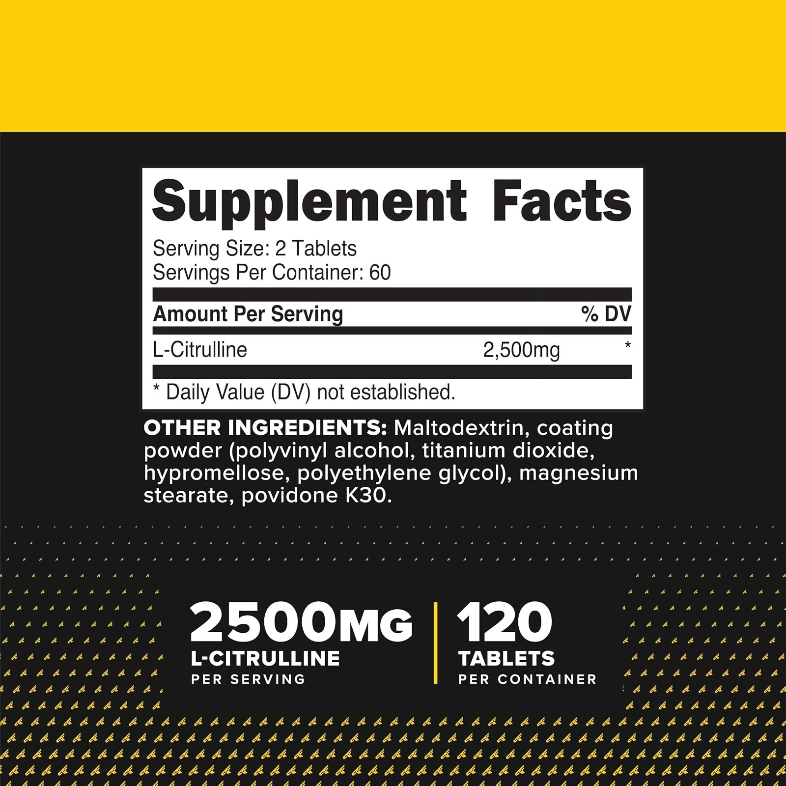 Primaforce L-Citrulline 2500mg 120 Tablets – Sports Supplement