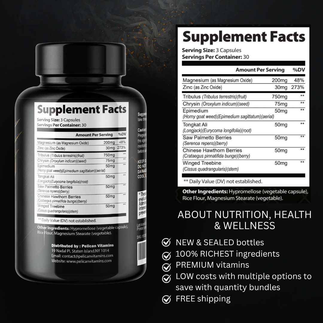 Iron Wolf Prime- Bodybuilding & Men’s Health Support- 10 Bottles- 900 Capsules
