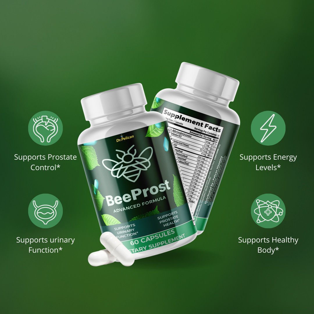 BeeProst- Prostate Support- 5 Bottles- 300 Capsules