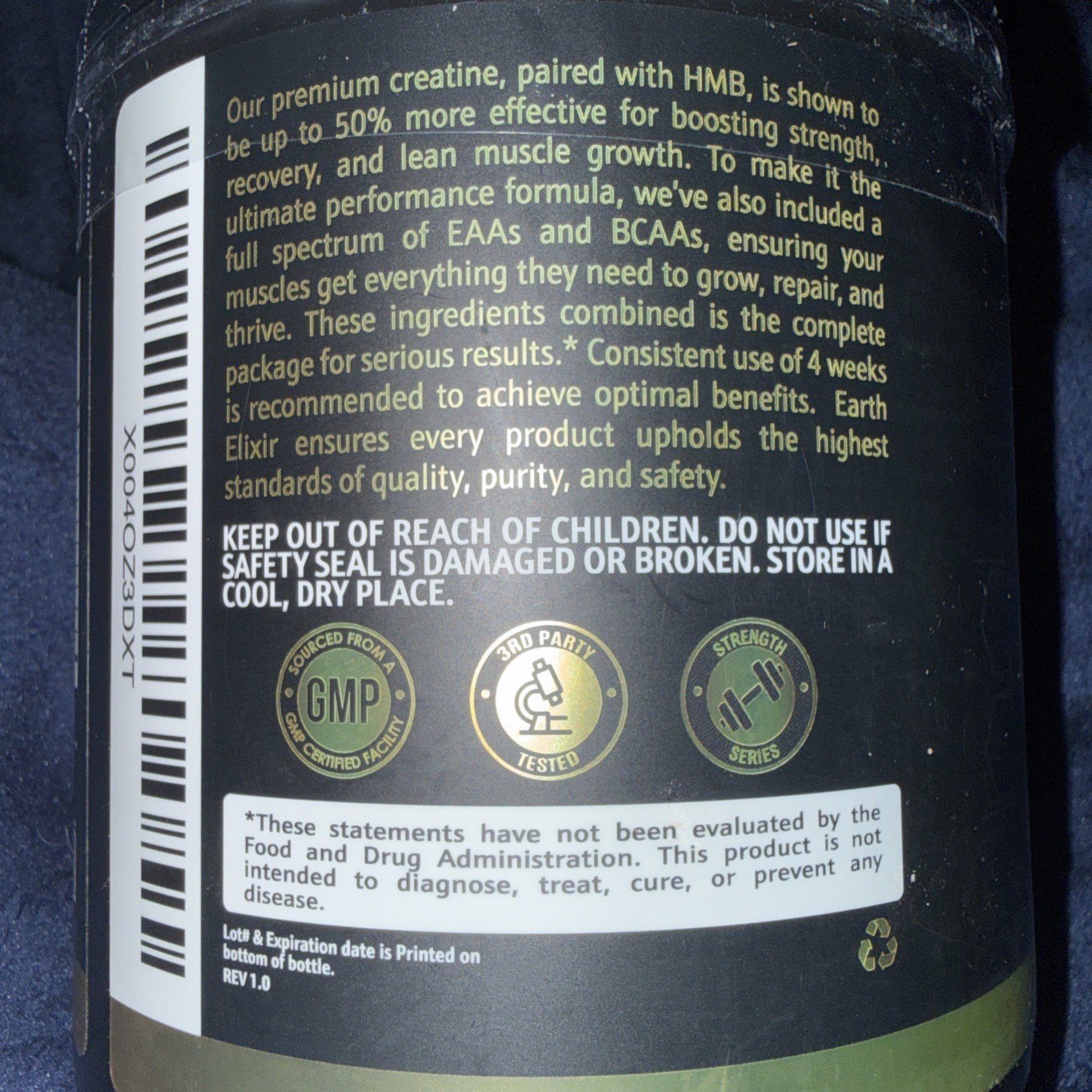 Creatine HMB Supplements for Men and Women W/Essential Amino Acids 30 Servings