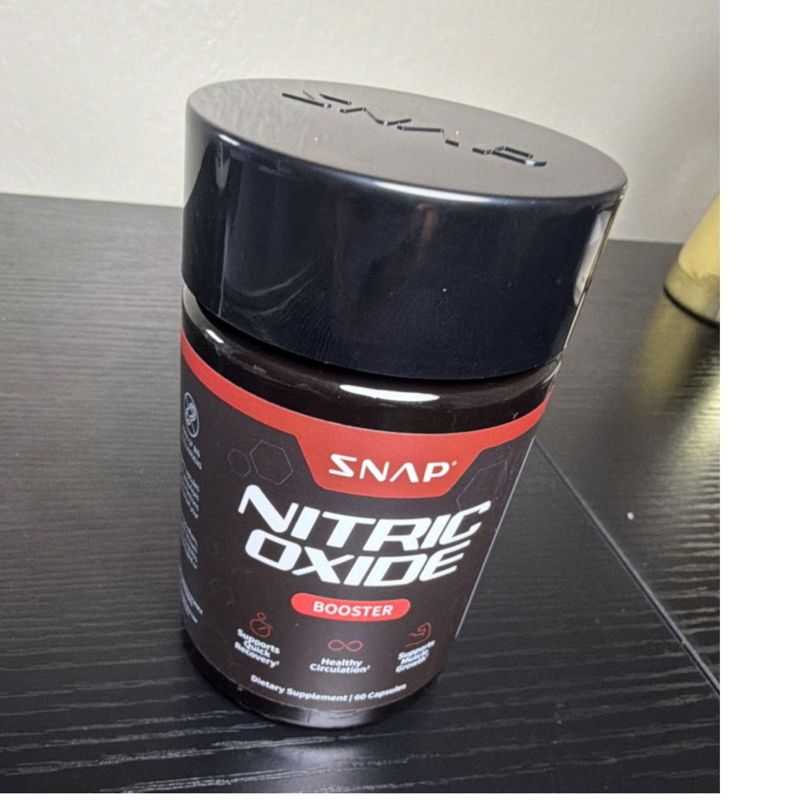 SNAP Supplements Nitric Oxide Booster 60 Capsules Vegan Gluten-Free L-Citrulline