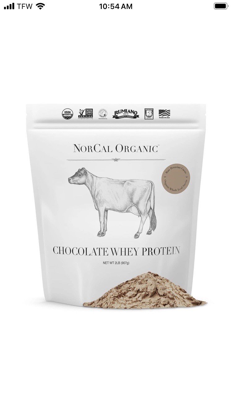 NorCal Organic Chocolate Whey Protein 32oz 100% Grass-Fed USDA Certified