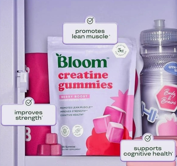 Bloom Creatine Gummies Berry Boost 36 Count