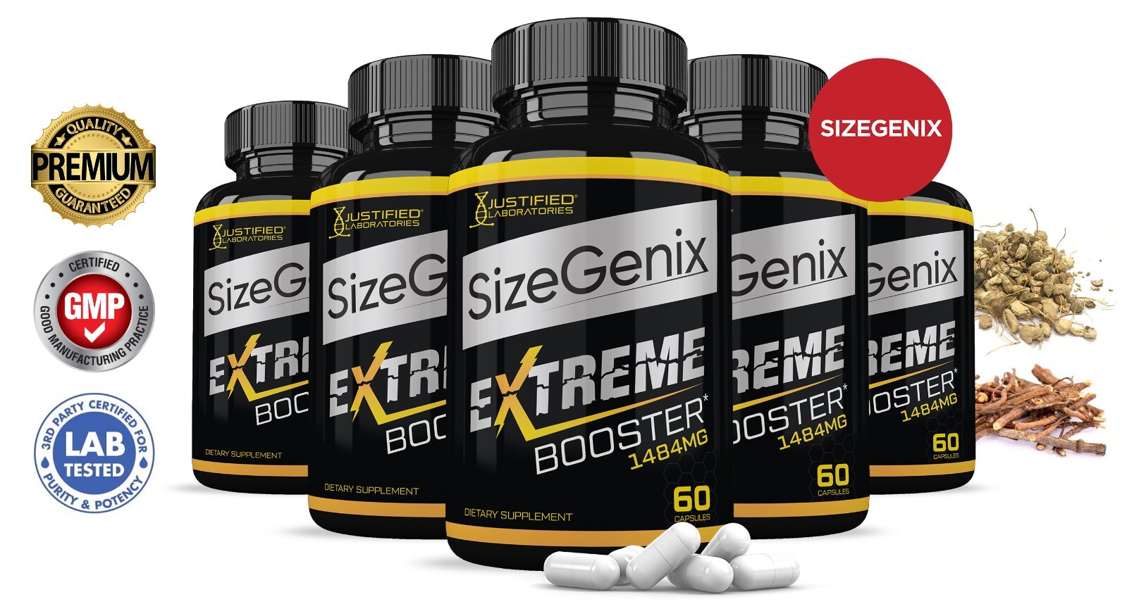 Sizegenix Men’s Health Supplement 1484mg 300 Capsules