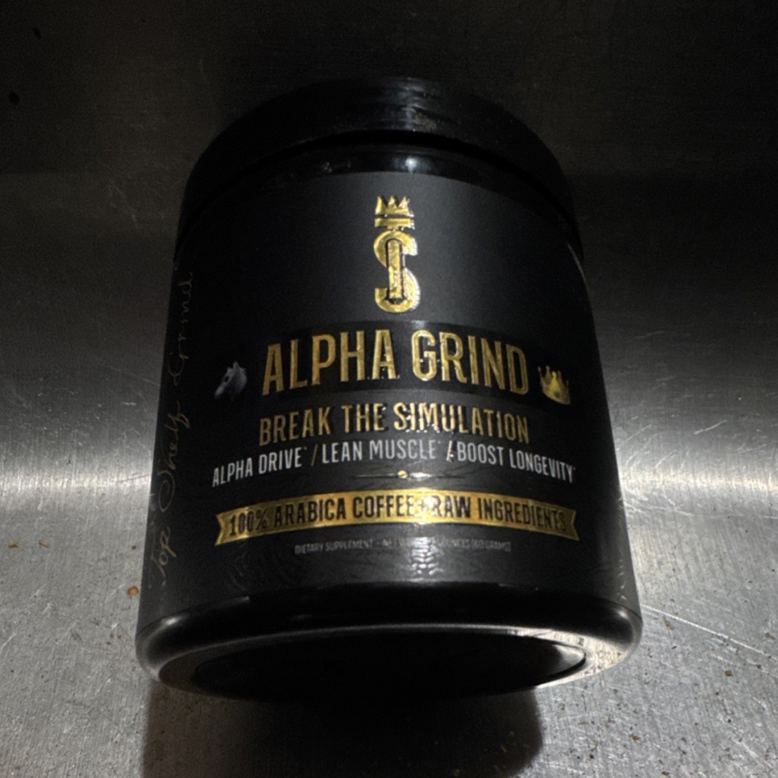 Top Shelf Grind Alpha Grind Dietary Supplement Powder 100% Arabica Coffee