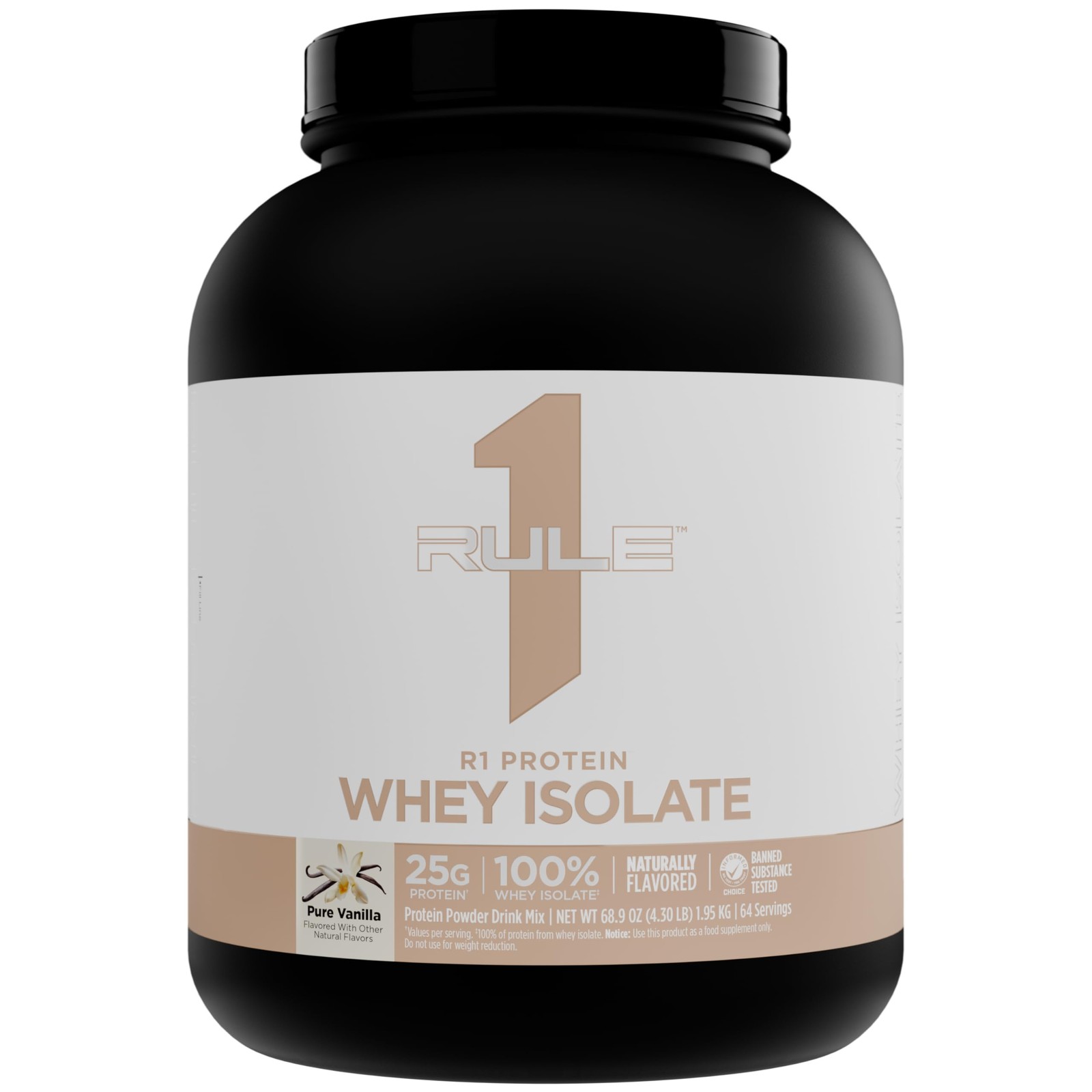 Rule 1 Naturally Flavored R1 Protein Whey Isolate – Clean Formula with 25g Pr…