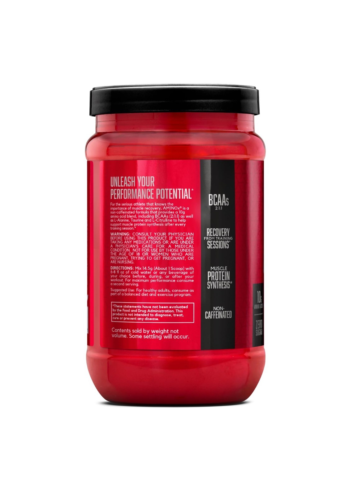 Amino X Muscle Recovery Powder – BCAAs, Keto Friendly, Caffeine-Free, Zero Sugar