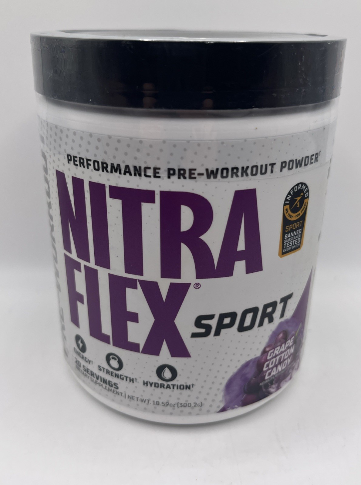 Nitra Flex Pre Workout Grape Cotton Candy 20 Servings. EXP : 8/27 FREE SHIPPING