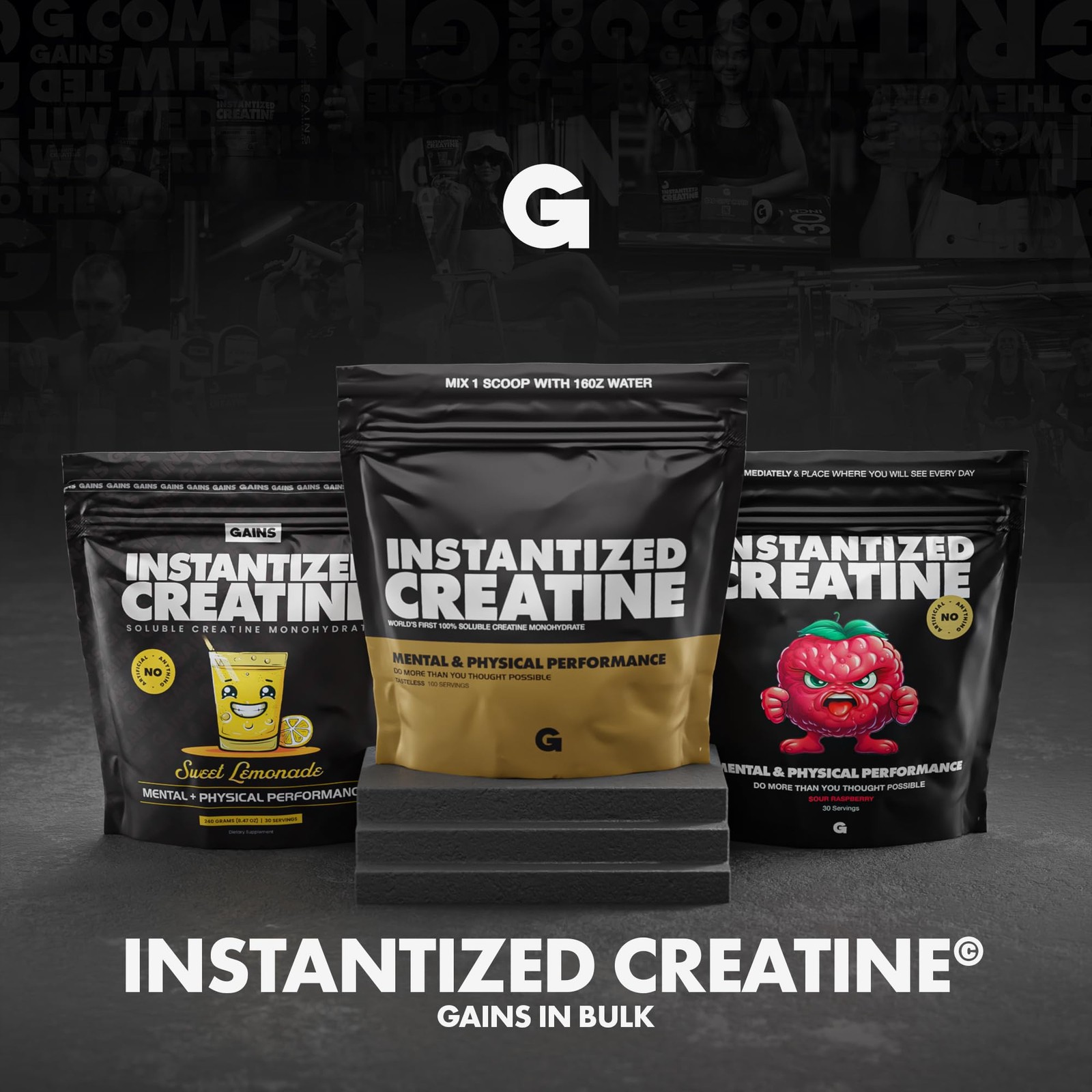 Gains in Bulk Instantized Creatine Monohydrate for Women and Men, Soluble Pre…